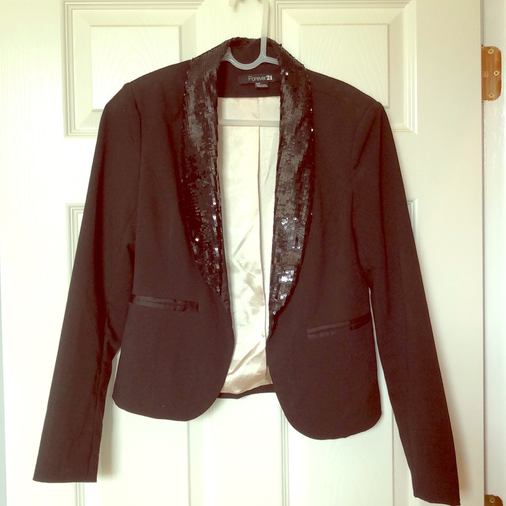 Forever 21 Black Sequin Blazer